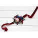Burgundy, Navy Blue, Gold & Pink Wedding Boutonnieres and Wrist Corsages – Faux Floral Accessories