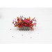 Orange & Magenta Floral Hair Combs for Wedding Hairstyles