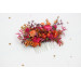 Orange & Magenta Floral Hair Combs for Wedding Hairstyles