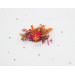 Orange & Magenta Floral Hair Combs for Wedding Hairstyles