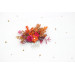 Orange & Magenta Floral Hair Combs for Wedding Hairstyles