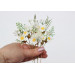 Set of 8 Daisy Floral Hair Pins for Bridal Hairstyles