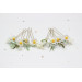 Set of 8 Daisy Floral Hair Pins for Bridal Hairstyles