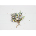 Set of 8 Daisy & Lavender Floral Hair Pins for Bridal Wildflower Style