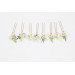 Set of 8 Daisy Floral Hair Pins for Bridal Hairstyles