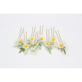 Set of 8 Daisy Floral Hair Pins for Bridal Hairstyles
