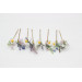 Set of 8 Daisy & Lavender Floral Hair Pins for Bridal Wildflower Style