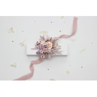 Lilac & Blush Pink Wrist Corsage. Prom Bracelet. 5473