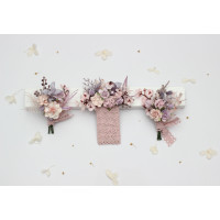  Lilac & Blush Pink Wedding Boutonnieres. 5473