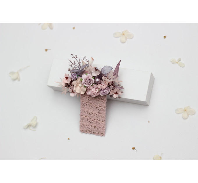 Lilac & Blush Pink Wedding Boutonnieres Set – Pocket and Regular Styles