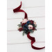 Burgundy, Navy Blue, Gold & Pink Wedding Boutonnieres and Wrist Corsages – Faux Floral Accessories
