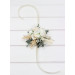 Wedding Boutonnieres & Wrist Corsage in Ivory & Cream | Faux Flower Accessories