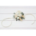 Wedding Boutonnieres & Wrist Corsage in Ivory & Cream | Faux Flower Accessories