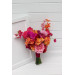 Alternative Diagonal Bridal Bouquet in Orange, Magenta and Pink, Red