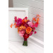 Alternative Diagonal Bridal Bouquet in Orange, Magenta and Pink, Red
