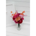 Orange Magenta Pink Red Mini Bouquet Centerpiece | Kochetova Flowers