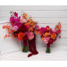 Alternative Diagonal Bridal Bouquet in Orange, Magenta and Pink, Red