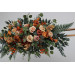 Flower Arch Arrangement in Rust, Orange & Gold | Faux Floral Archway for Wedding