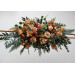 Flower Arch Arrangement in Rust, Orange & Gold | Faux Floral Archway for Wedding