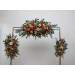 Flower Arch Arrangement in Rust, Orange & Gold | Faux Floral Archway for Wedding