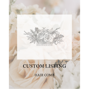 Custom Flower Hair Comb