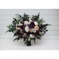 Purple, Blush Pink, Beige & Ivory Wedding Bouquets – Bridal and Bridesmaid Flowers. 5474