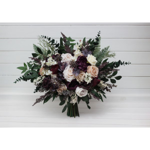 Purple, Blush Pink, Beige & Ivory Wedding Bouquets – Bridal and Bridesmaid Flowers. 5474