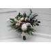 Bridal and Bridesmaid Wedding Bouquets in Purple, Blush Pink, Beige & Ivory