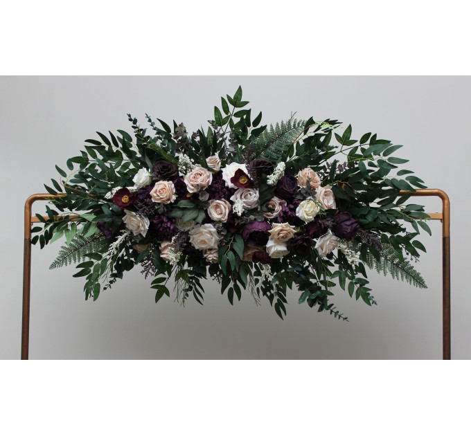 Wedding Arch Arrangement in Purple, Blush Pink, Beige & Ivory