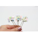 Pastel Wildflowers Floral Hair Pins for Bridal and Bridesmaid Hairstyles