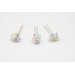 Pastel Wildflowers Floral Hair Pins for Bridal and Bridesmaid Hairstyles