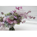 Asymmetrical Bridal Bouquet in Sage Green, Lilac & Lavender Pastel Tones