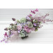 Asymmetrical Bridal Bouquet in Sage Green, Lilac & Lavender Pastel Tones