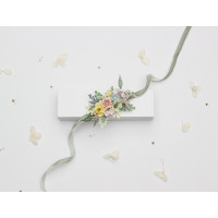 Pastel Wrist Corsage, Colorful Wildflowers Wrist Corsage for Wedding & Prom. 5478