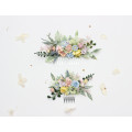 Pastel Wildflowers Floral Hair Comb for Bride and Bridesmaid Hairstyles