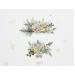 Pastel Wildflowers Floral Hair Comb for Bride and Bridesmaid Hairstyles