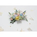 Pastel Wildflowers Floral Hair Comb for Bride and Bridesmaid Hairstyles
