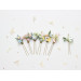 Pastel Wildflower Hair Pins with Dragonfly Accent for Bridal Hairstyles