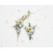 Pastel Wildflower Hair Pins with Dragonfly Accent for Bridal Hairstyles