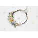 Pastel Wildflowers Flower Crown for Colorful Flower Girl Hairstyles