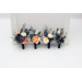 Navy Blue, Coral & Ivory Floral Boutonnieres for Wedding Styling