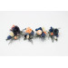 Navy Blue, Coral & Ivory Floral Boutonnieres for Wedding Styling