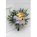 Yellow, Ivory, Dusty Blue & Lavender Bridal and Bridesmaid Bouquets
