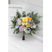 Yellow, Ivory, Dusty Blue & Lavender Bridal and Bridesmaid Bouquets