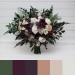 Bridal and Bridesmaid Wedding Bouquets in Purple, Blush Pink, Beige & Ivory