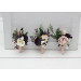 Wedding Boutonnieres in Purple, Blush Pink, Beige & Ivory