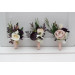 Wedding Boutonnieres in Purple, Blush Pink, Beige & Ivory