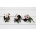 Wedding Boutonnieres in Purple, Blush Pink, Beige & Ivory