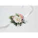 Blush Pink & White Wrist Corsage and Boutonnieres for Wedding