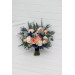 Bridal and Bridesmaid Wedding Bouquets in Navy Blue, Coral & Ivory